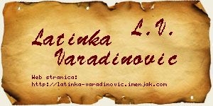 Latinka Varadinović vizit kartica